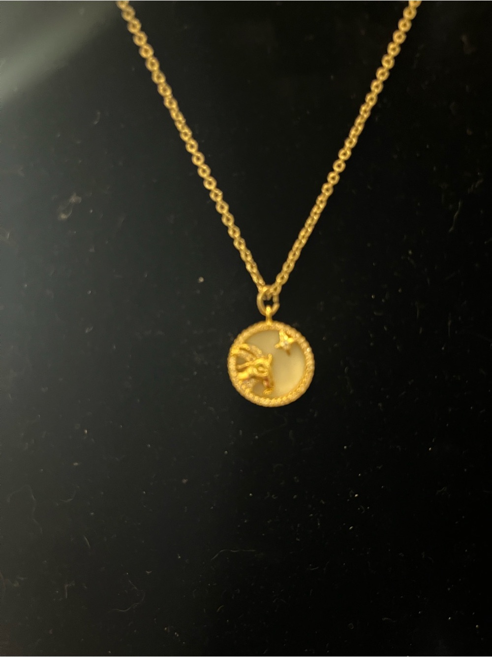 Park Lane zodiac Gold Star & Moon Pendant Necklace for January capricorn